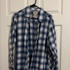 Men's Blue Plaid Shirt